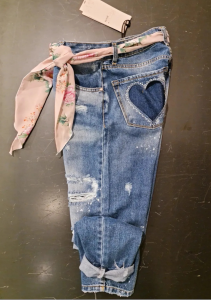 Jeans tasca cuore 
