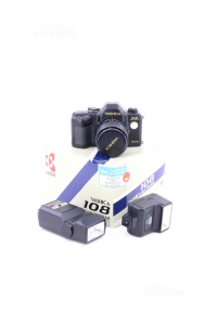 Machine Photographic Analog Yashica 108 Multi Program With Flash And Instructions