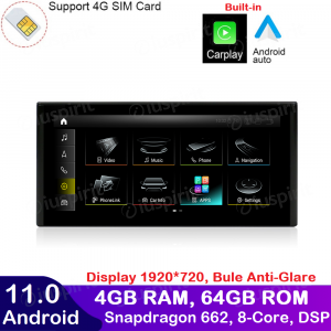 ANDROID navigatore per Audi Q5L Q5 2018 2019 2020 CarPlay Android Auto 10.25 pollici 4GB RAM 64GB ROM Octa-Core Bluetooth GPS WI-FI
