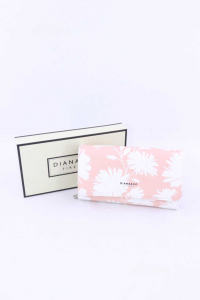 Wallet Diana & Co.mod Button Fantasy Flowers Background Pink New