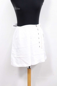 Skirt Pareo The Pearl Size.44 White In Linen