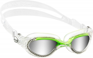 CRESSI FLASH GOGGLES CLEAR/FRAME CLEAR GREEN MIRRORED LENS