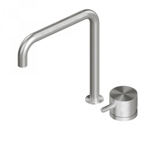 2-hole single lever kitchen mixer tap Inox.409 Quadro Design