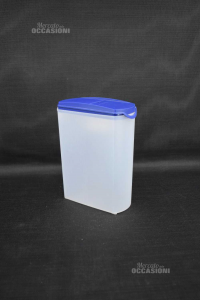 Container Tupperware With Lid Blue