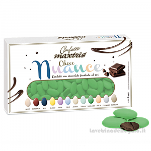 Confetti Choco Nuance verde Smeraldo cioccolato fondente 1Kg Maxtris - Italy
