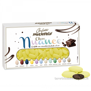 Confetti Choco Nuance Giallo al cioccolato fondente 1Kg Maxtris - Italy