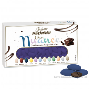 Confetti Choco Nuance Blu al cioccolato fondente 1Kg Maxtris - Italy