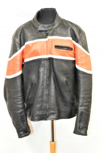 Jacket Motorcycle Man Skin Size.3xl True Leather,black Red