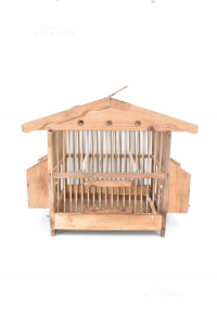 Wooden Cage Vintage For Birds 45x35x32 Cm