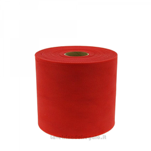 Rotolo per Bomboniere rosso in tulle Baratti - 12.5 cm x 100 mt