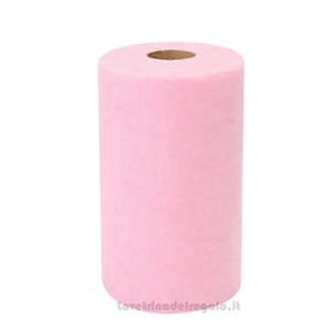 Rotolo per Bomboniere rosa in tulle Baratti - 25 cm x 100 mt