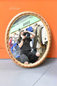 Mirror Oval 84 Cm Frame Golden