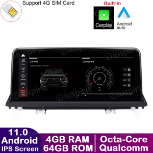ANDROID navigatore per BMW X5 F15 2014-2017 Sistema NTB 10.25 pollici CarPlay Android Auto WI-FI GPS 4G LTE Bluetooth 4GB RAM 64GB ROM