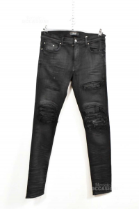 Jeans Man Black Effect Grinzie Amiri Original Size 33 Size
