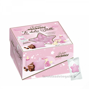 Confetti rosa Le Dolci Stelle al cioccolato al latte 500gr Maxtris - Italy