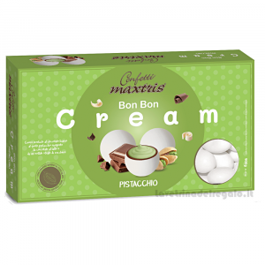 Confetti bianchi Anime Golose Bon Bon Cream al pistacchio 900gr Maxtris - Italy