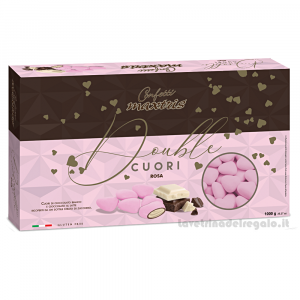 Confetti rosa Cuori Double al cioccolato 1Kg Maxtris - Italy