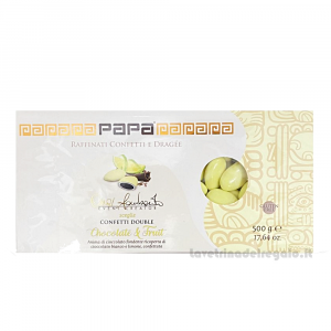 Confetti gialli Double Chocolate & Fruit al limone 500gr Papa - Italy