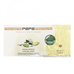 Confetti verdi Double Sfumati al cioccolato 500gr Papa - Italy