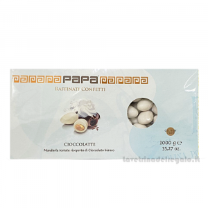Confetti bianchi Cioccolatte alla mandorla 1Kg Papa - Italy