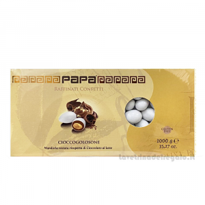 Confetti bianchi Cioccogolosone alla mandorla 1Kg Papa - Italy