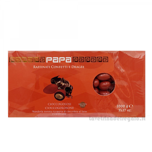 Confetti rossi Cioccogolosone alla mandorla 1Kg Papa - Italy