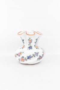Vase Deruta Hand Painted White Floral 23x25 Cm