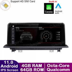 ANDROID navigatore per BMW X1 F48 Sistema originale NBT 10.25 pollici 4GB RAM 64GB ROM CarPlay Android Auto WI-FI GPS 4G LTE Bluetooth