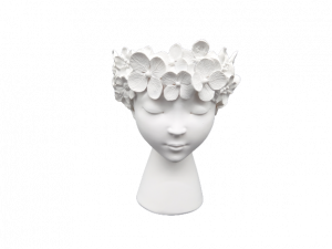 Mascagni vaso ceramica bianca faccia femminile