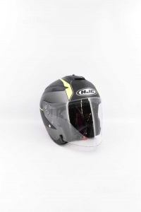Helmet Motorcycle Black Hjc Is-3311 With Mask Sun Visor Integrated