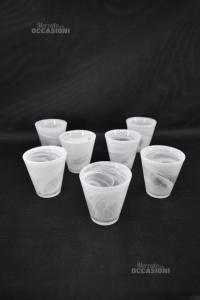 Glass Glasses White Gradient 7 Pieces