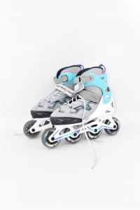 Roller Orxelo Size 35 / 38 Grey Blue + Protections And Bag