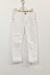 Pants Boy / By Burberry 6 Years,114 Cm White