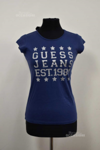 T-shirt Girl Guess Blue Size.14 Yearsx