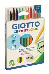 Giotto 281800  Pastello Ast 12 Cera Strong