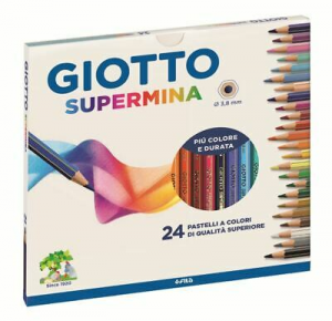 Giotto Fila Astuccio 24 Supermina Diametro Mina 38Mm Pastelli A Matita 117