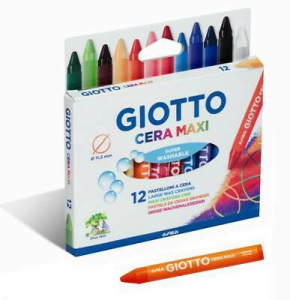 Giotto Pastelli A Cera Maxi In Astuccio Da 12 Colori