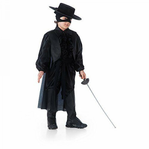 Costume Carnevale Cavaliere Nero Zorro Mascherato Completo Bambino 45 89 Anni