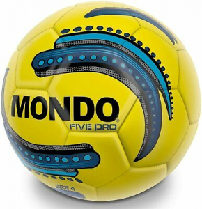 Mondo  Pallone Da Calcio Cucito Five Pro Size 4 Colore Giallo/Blu 13178