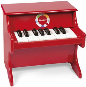Janod  Confetti Red Piano Strumento Musicale In Legno Pianoforte Rosso