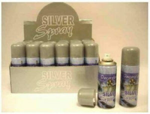 Addobbi Bomboletta Ml250 Argento Silver Spray Per Decorazioni Natale