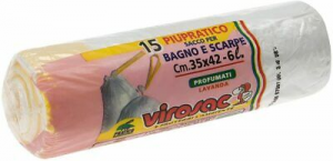 Virosac 132207 Sacchetti Bagno Bianco 12X3X3 Cm 15 Unita 