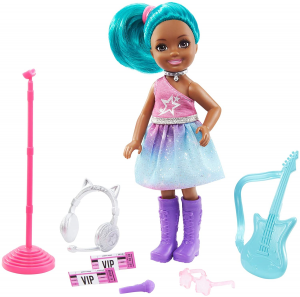 Barbie Playset con Bambola Castana di Chelsea Rockstar e Accessori GTN89