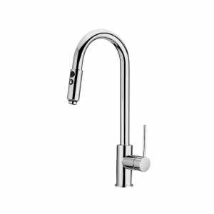Pepe Cucina Frattini high-barrel sink mixer with pull-out hand shower
