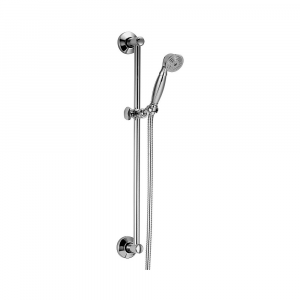 Sliding rail with handshower and double clamp flexible hose+inlet water connection Docce Frattini