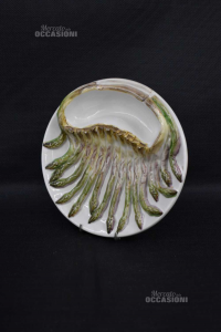 Plates For Asparagi Hand Painted,ceramic 25 Cm