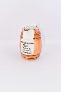 Carafe Cercamica Tarvisium Shape Of Barrel Hand Painted H 18 Cm