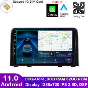 ANDROID autoradio navigatore per Honda CRV CR-V 2017-2018 CarPlay Android Auto GPS USB WI-FI Bluetooth 4G LTE