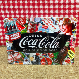 Cartello Coca cola in metallo Nostalgic Art