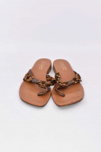 Slippers Flip-flops Woman Size 39 Brown